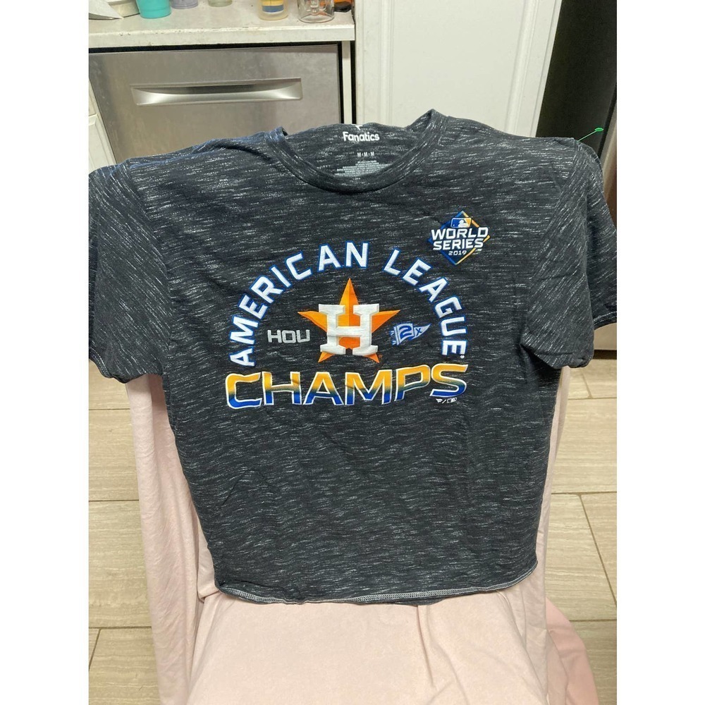 American League Champs World Series 2019 Houston Astros Fantatics T-Shirt Size M